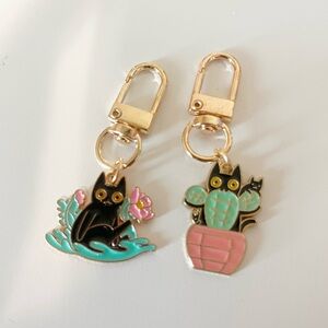 Crazy cat lady bag charm Keychains